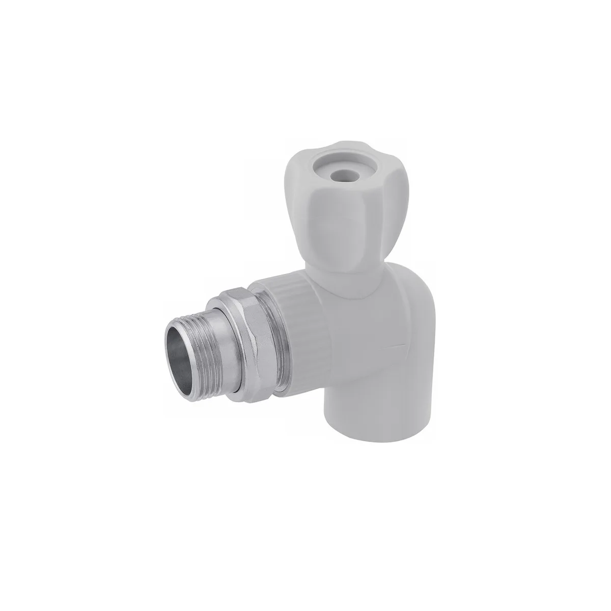 Кран радіаторний кутовий кульовий PPR Rozma з ЗР 25×3/4