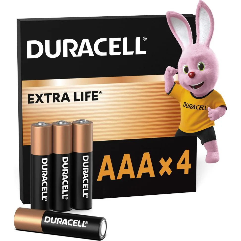 Батарейка Duracell лужна AAA/LR03 мікропальчик 361362