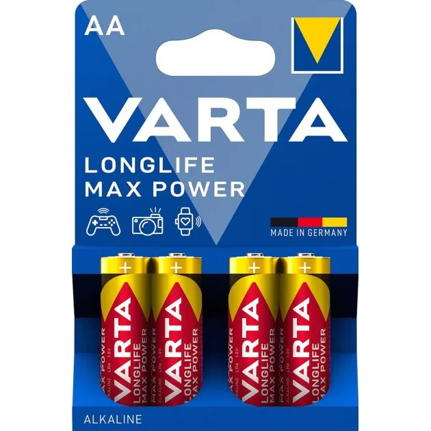 Батарейка VARTA Longlife Max Power AA/LR6, пальчик
