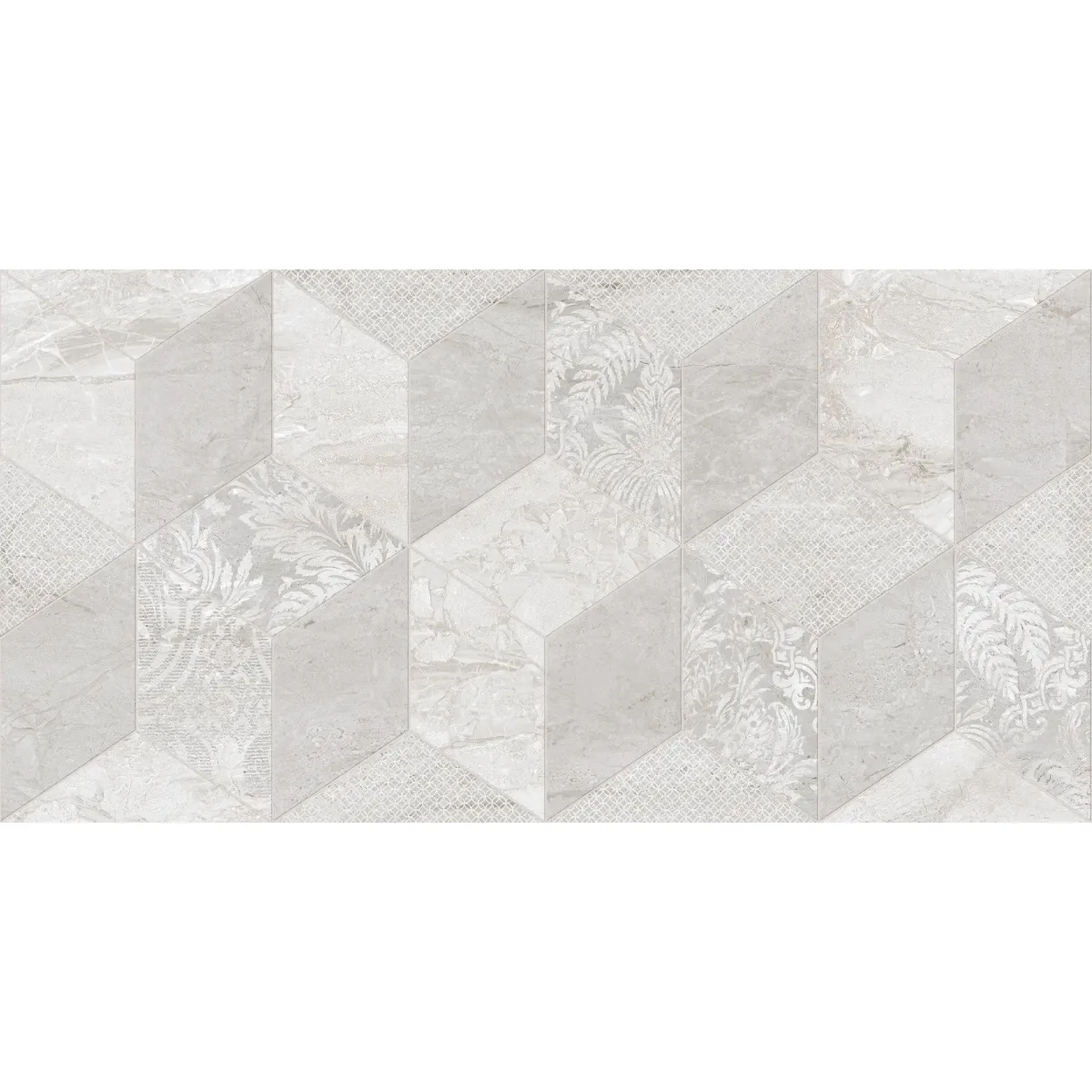 Декор Bergamo Diamond W/DEC 31×61 см, глянцева