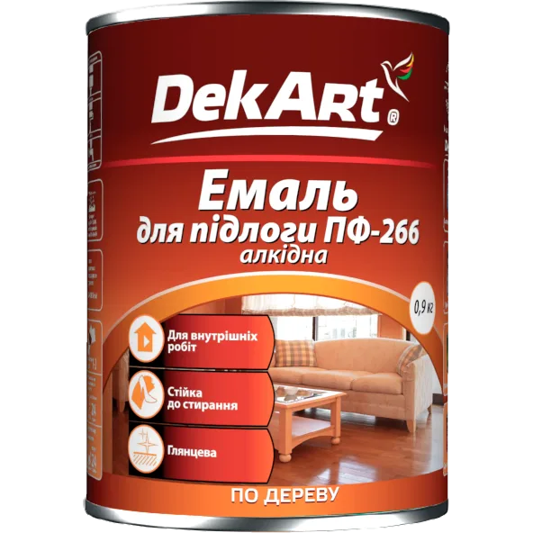 Емаль Декарт 266 жовто-коричнева, 0,9 кг