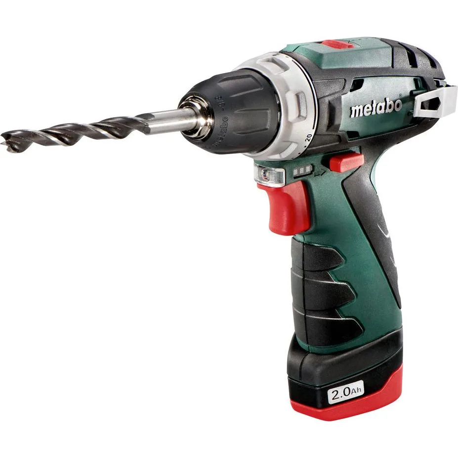 Дриль-шуруповерт Metabo PowerMaxx BS Basic 10,8 В, 2×Li-Power 2,0 А·год, зарядний LC 40, 0-360/0-1400 об/хв 113436
