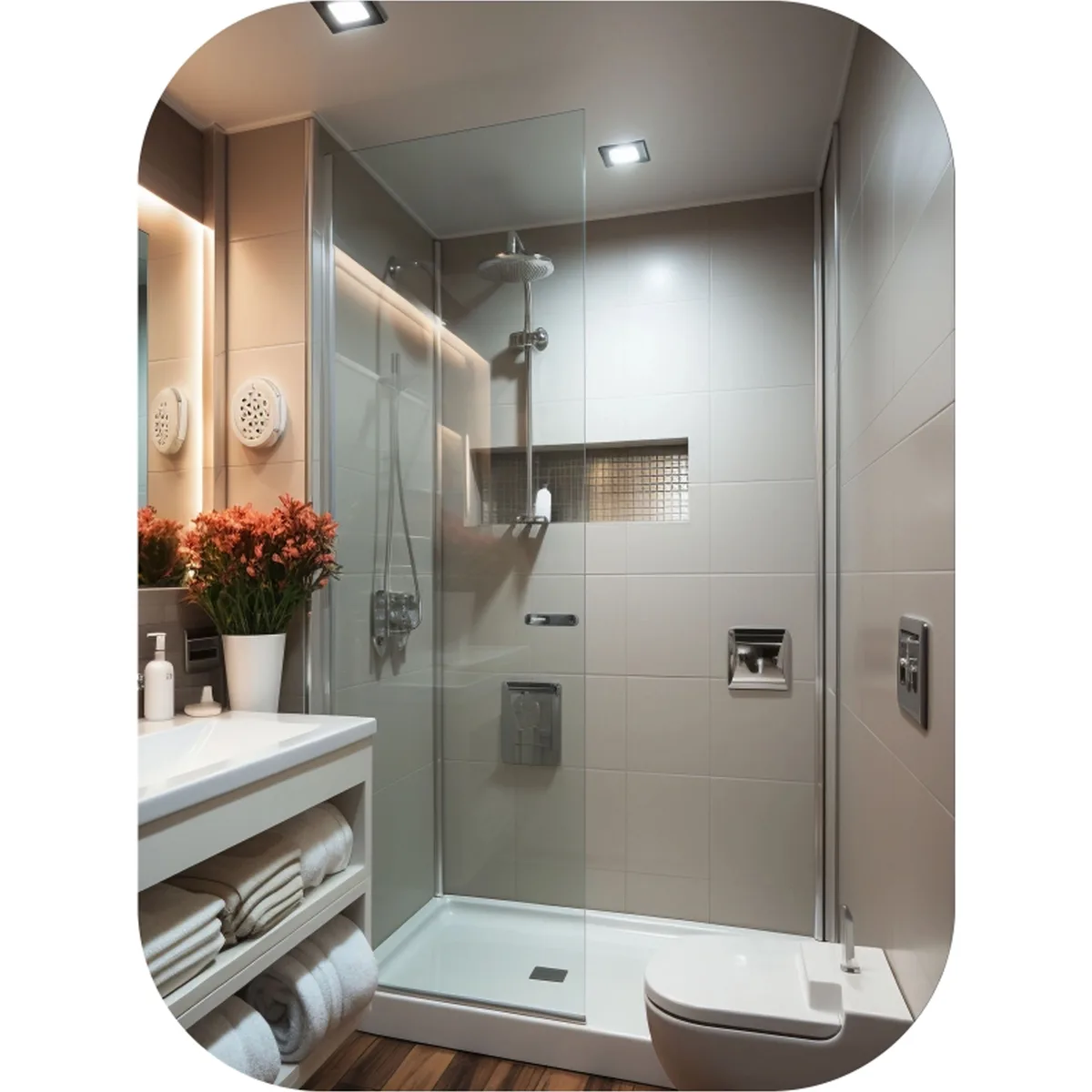 Дзеркало настінне Lidz Nicole, прямокутне із закругленими кутами, 600×850 мм