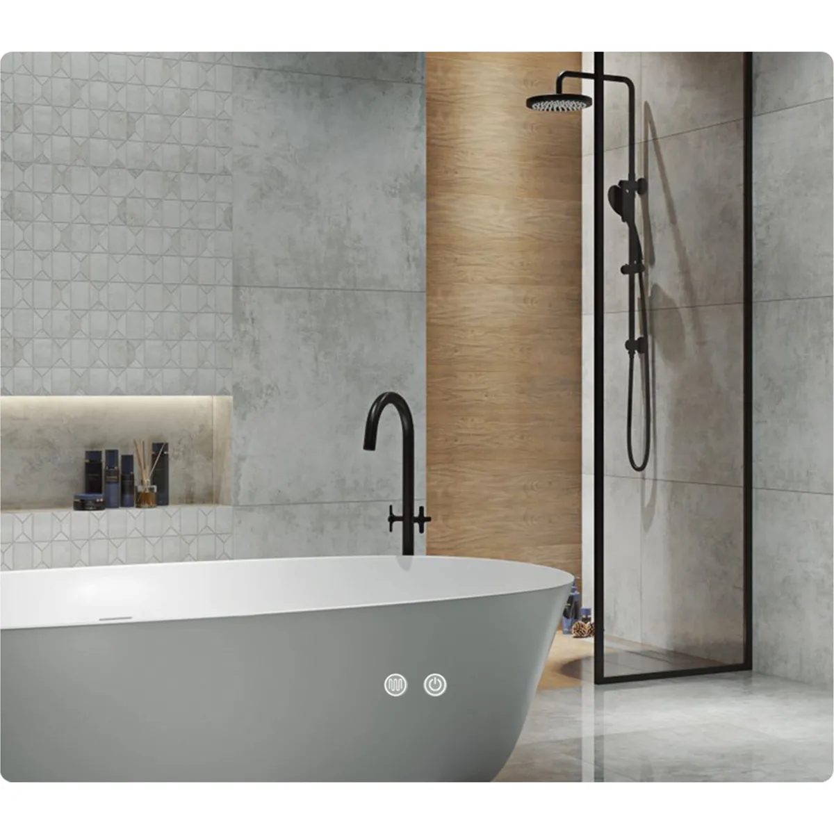 Дзеркало настінне Qtap Taurus 800×600 мм з LED-підсвіткою Touch, антизапотіванням і димером, 3000-6500 К, 48953