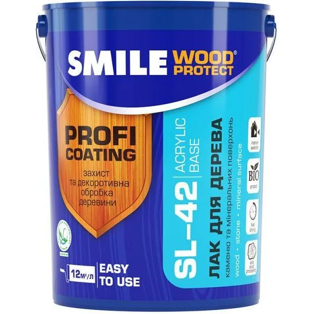 Лак акриловий для дерева SMILE SL-42 Wood Protect горіх, 0,7 л