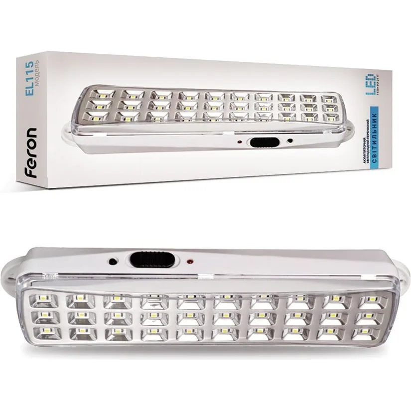 Світильник акумуляторний FERON 30 LED білий DC 205×65×30 мм EL115