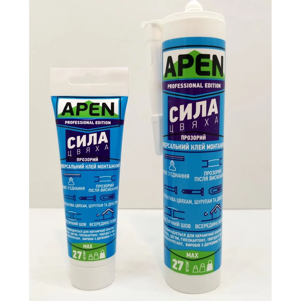 Клей APEN Сила цвяха прозорий, 280 мл