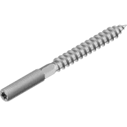 Гвинт/шуруп М8/7,3×100 комбінований, цинк білий, S6/TX25
