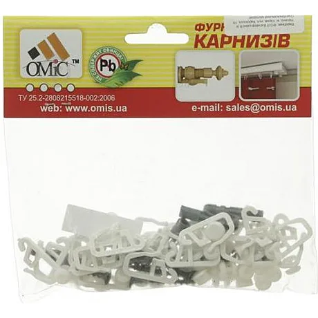 Комплект фурнітури до стельового карниза ОМ1 (на 3 м)