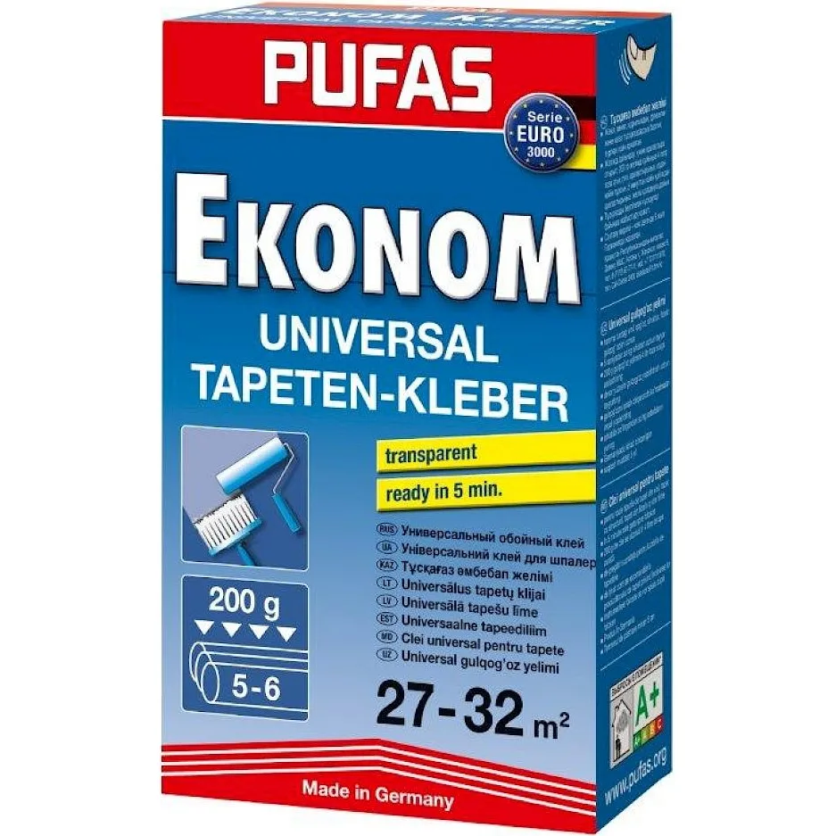 Клей для шпалер універсальний PUFAS Euro 3000 Econom, 200 г