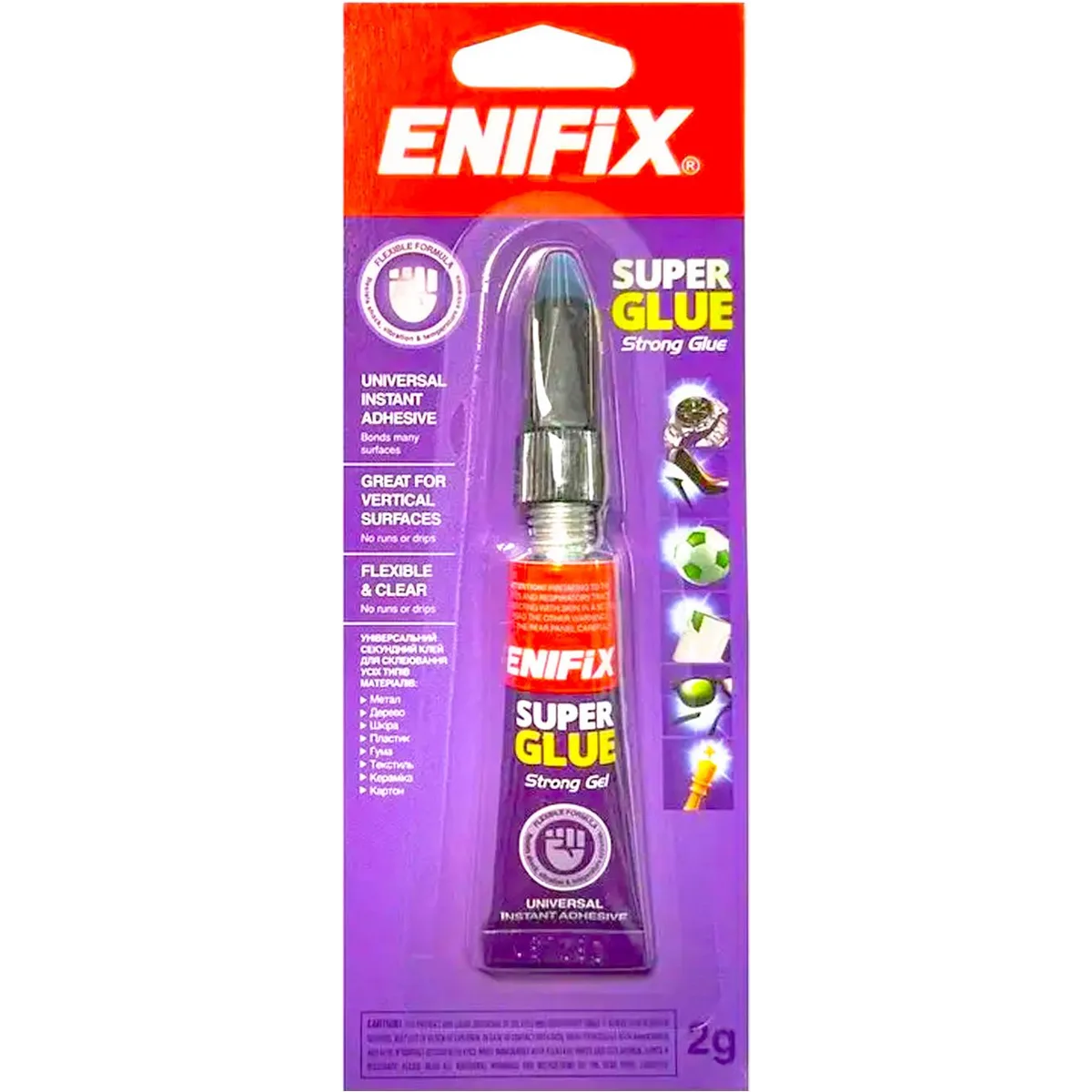 Клей супер ENIFIX, 2 г