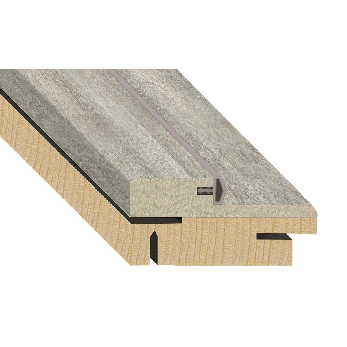 Коробка Телескоп (сосна+МДФ) Doors EKO 2070×80×37 дуб димчатий