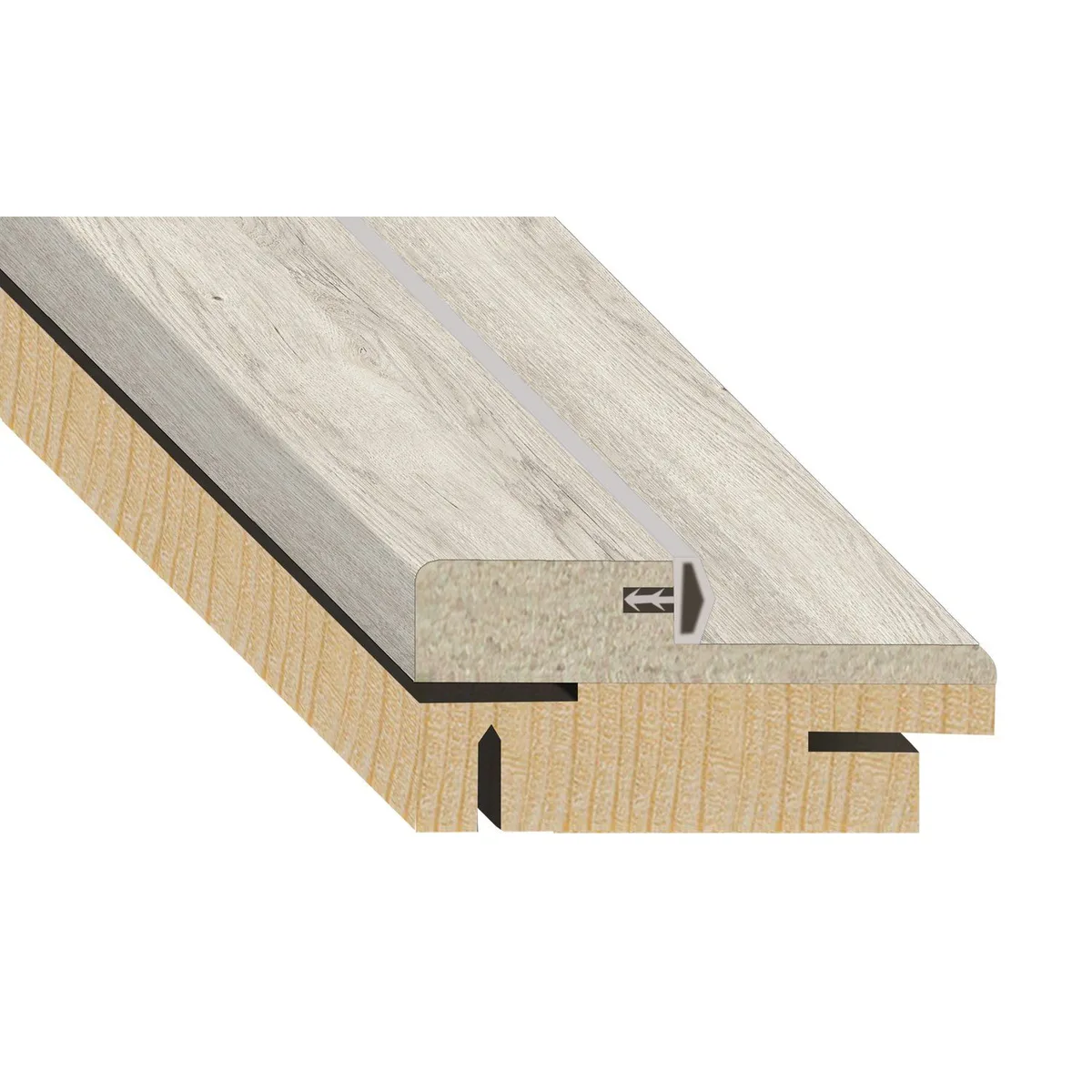 Коробка Телескоп (сосна+МДФ) Doors EKO 2070×80×37 дуб світлий