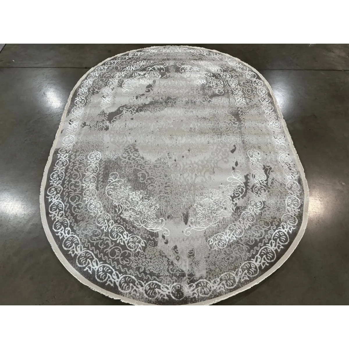 Килим Granada 4865A овальний 1,2×1,8 L.Grey/L.Grey