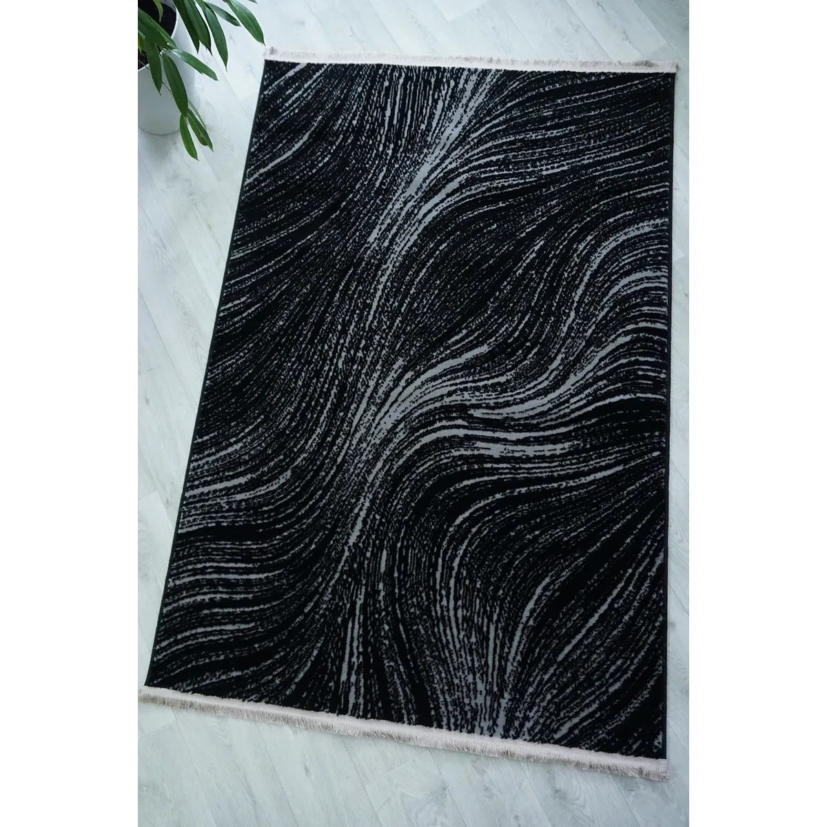 Килим Insomnia D757A прямокутний 0,6×1,1 D.Grey/Black