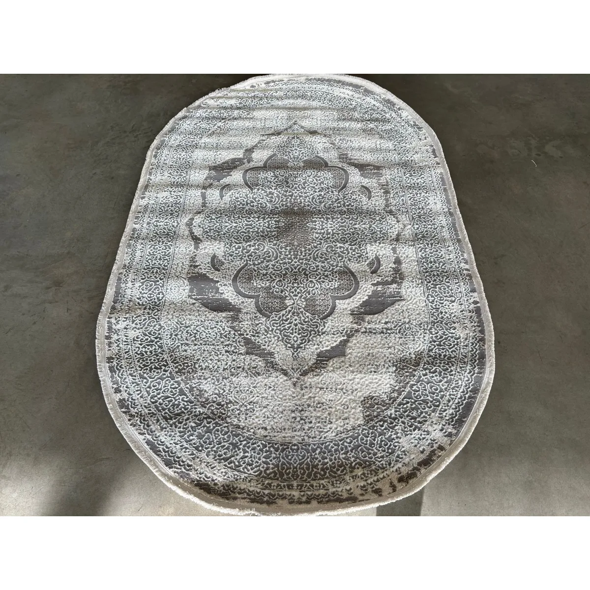 Килим Voyage 2516A овальний 2×4 м Cream/C.Grey