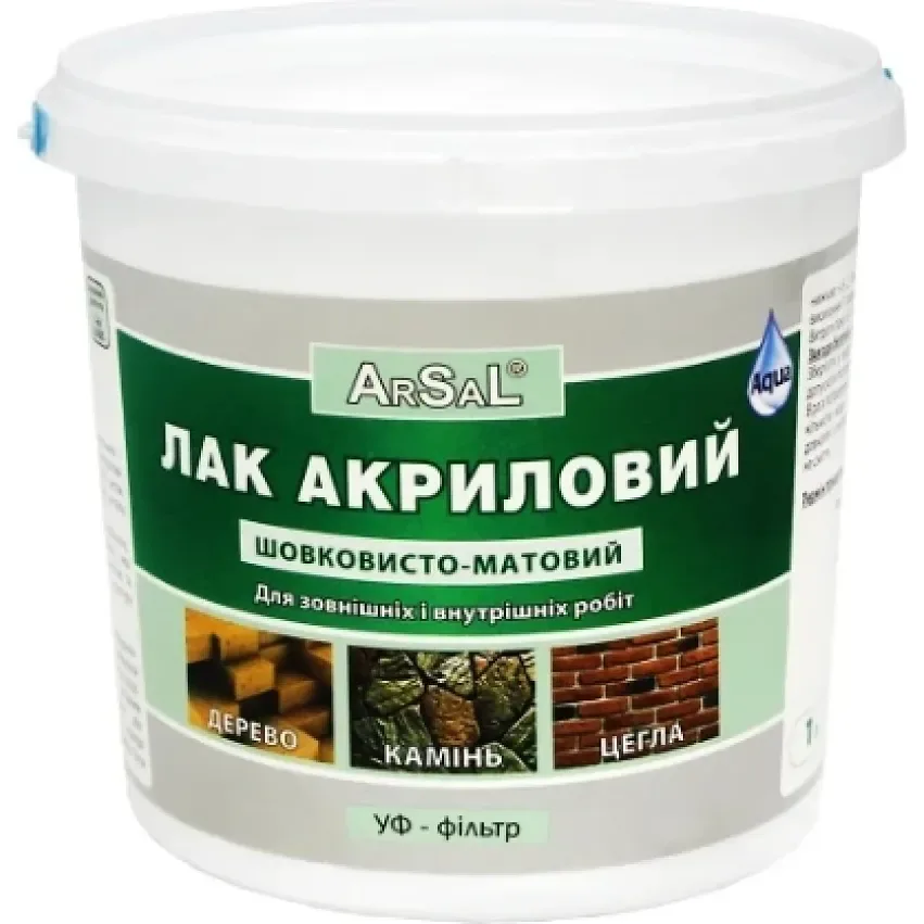 Лак акриловий напівматовий, 1 л