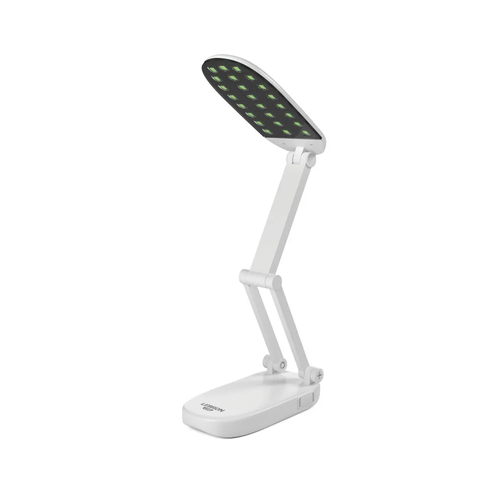 LED лампа настільна LEBRON 6W, 4100K, біла, з блоком живлення