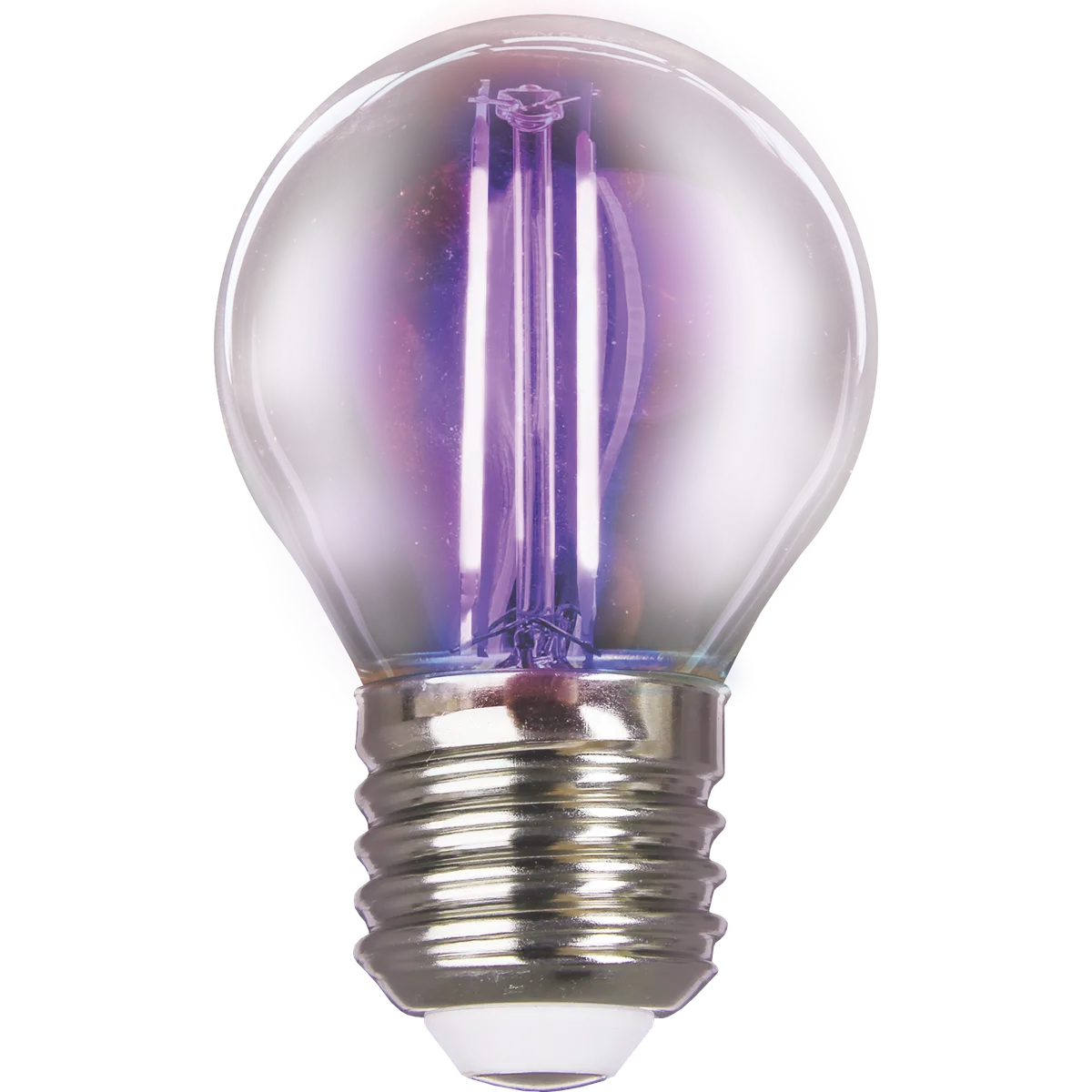 LED лампа VELMAX V-Filament-G45 2W E27, фіолетовий, 200Lm