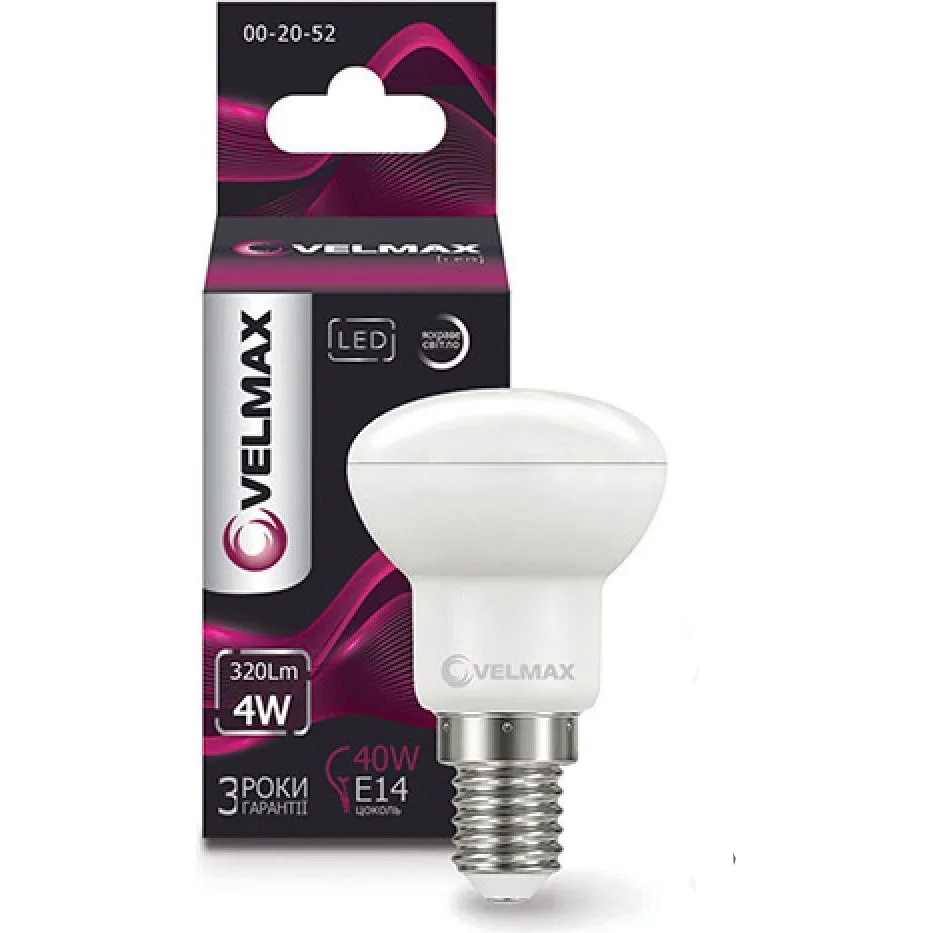 LED лампа VELMAX V-R39 4W 220V E14 4100K EMC 21-15-12