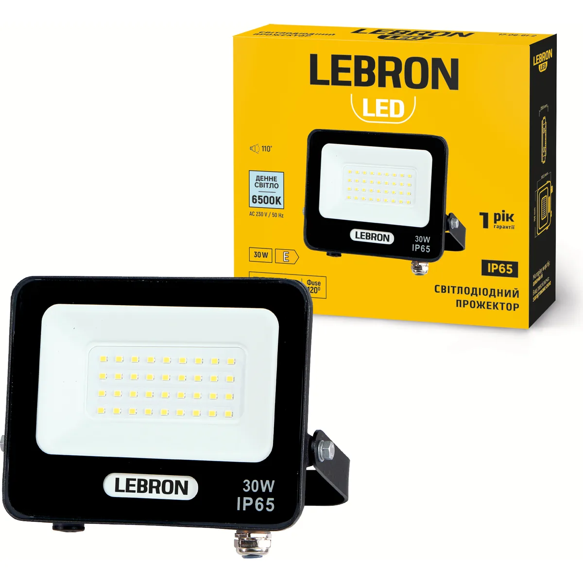 LED прожектор LEBRON 30W 6500K IP65 220V