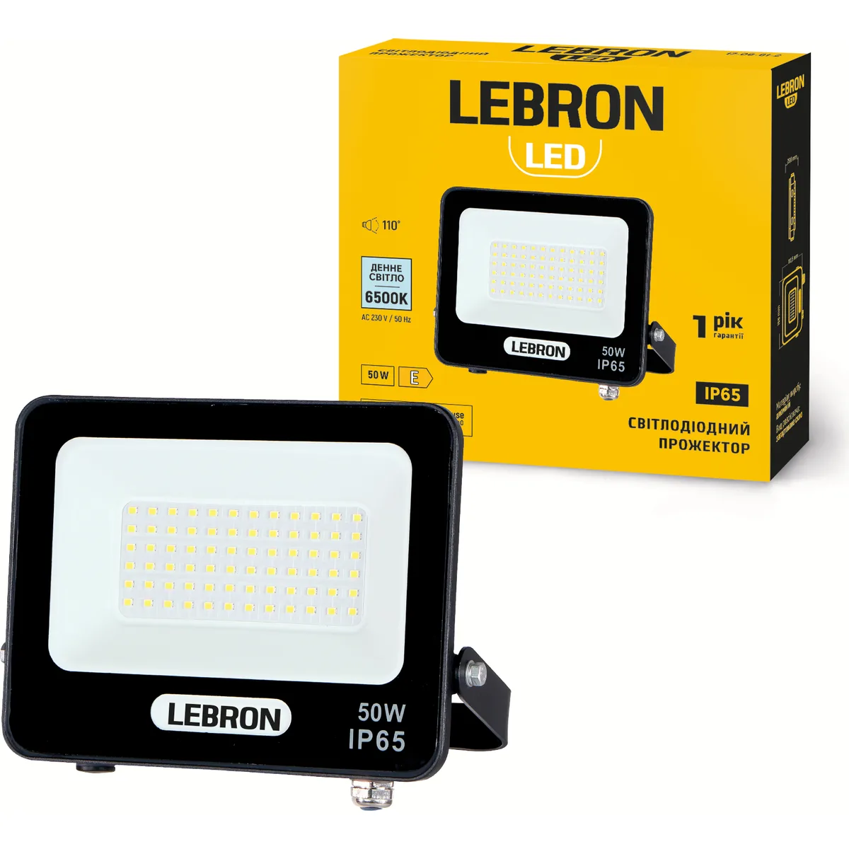 LED прожектор LEBRON L-LF-5065, 50W, 6500K, 5000Lm, 220V
