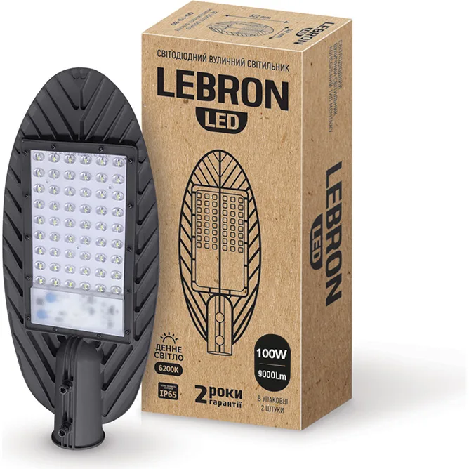 LED світильник LEBRON L-SL, 100W, консольний, SMD, 6200K, 9000Lm, IP65