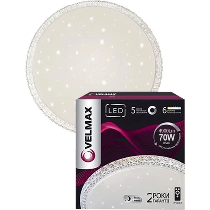 Світильник LED VELMAX V-CL-CRYSTAL 70W smart 500×80 мм 3000K-6500K 4900Lm, пульт ДК