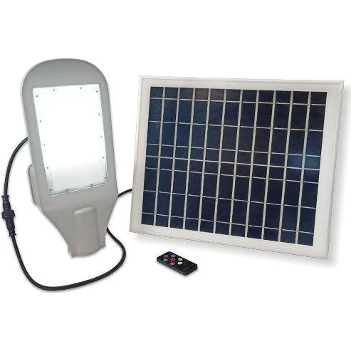 Світильник LED вуличний VELMAX V-SL-Solar 20W, сонячна панель, кронштейн у комплекті 28-30-03