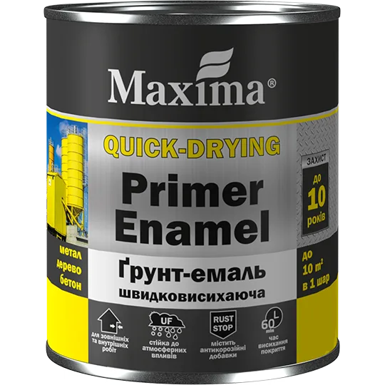 Ґрунт-емаль Максіма швидковисихаюча, темно-зелена, 2,5 кг