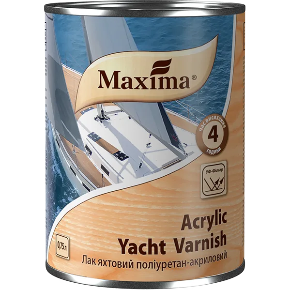 Лак яхтовий Максіма акриловий, 0,75 кг