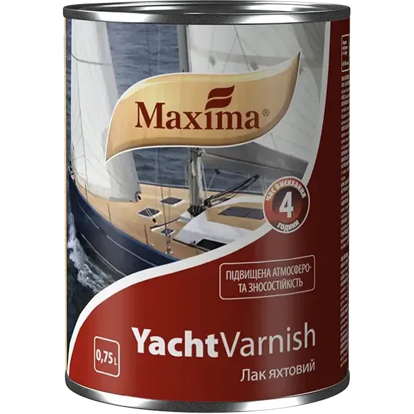 Лак яхтовий Максіма алкідний, мат, 0,75 л