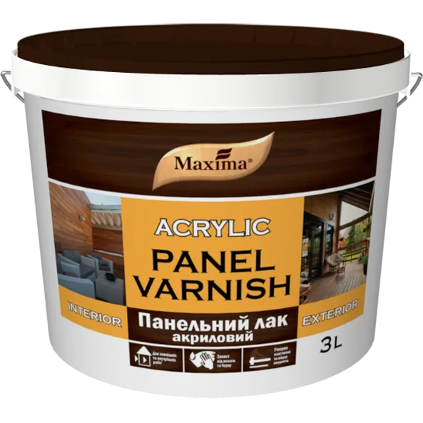 Лак панельний Максіма акриловий, глянець, 0,9 кг
