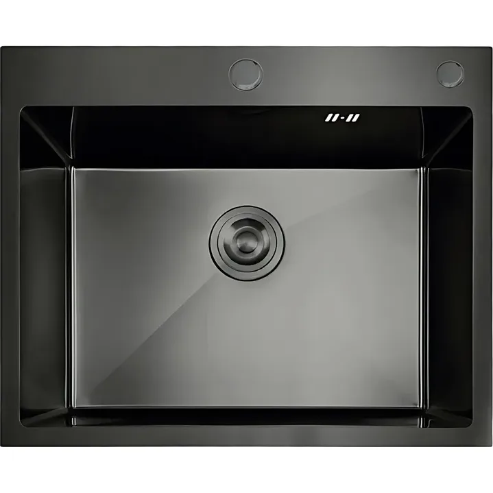 Мийка MIXXUS MH5843 Decor Nano-black (3,08/0,8) нержавіюча, графіт