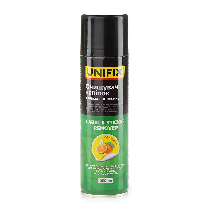 Очищувач наліпок UNIFIX з олією апельсину, 250 мл