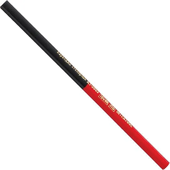 Олівець столярний Intertool KT-5003 чорно-червоний