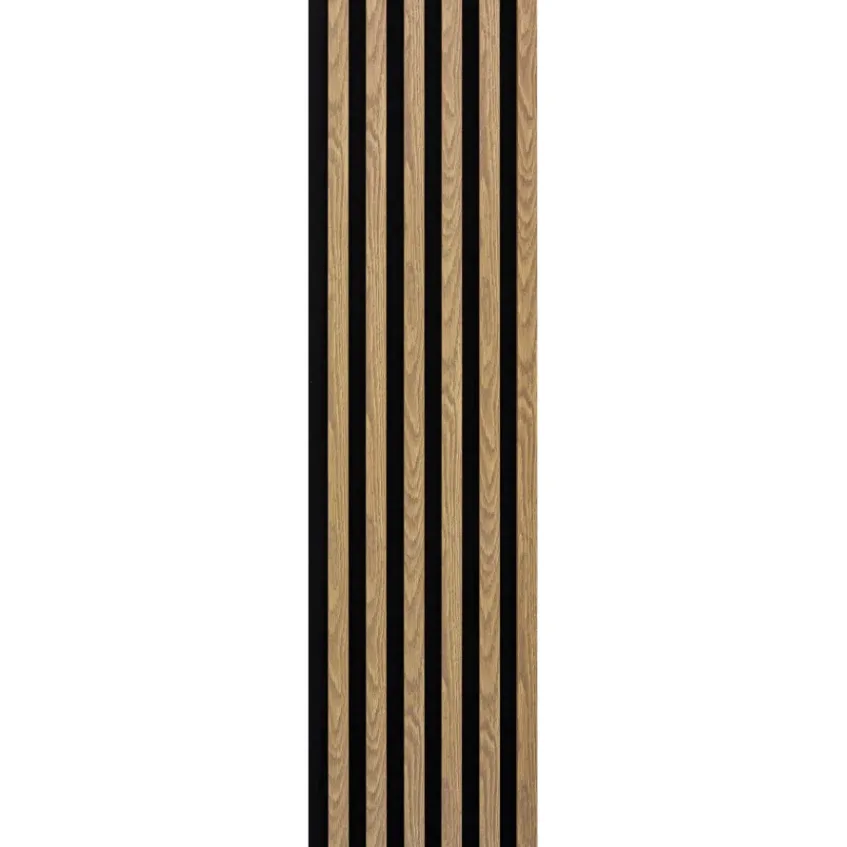 Панель Woodline чорний/дуб світлий 2700×300 (0,81 м²)