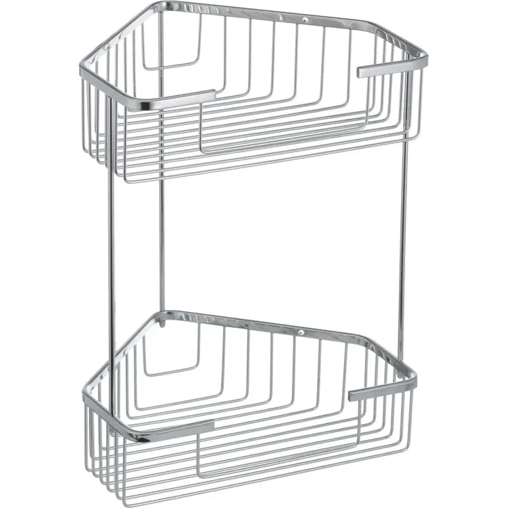 Полиця кутова 2-ярусна ZERIX LR335-1 (решітка) 250×250 мм