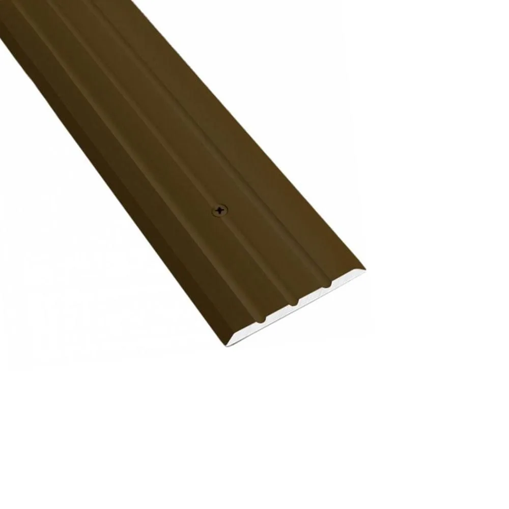 Поріг 40×3 алюмінієвий рифлений, бронза, 0,9 м