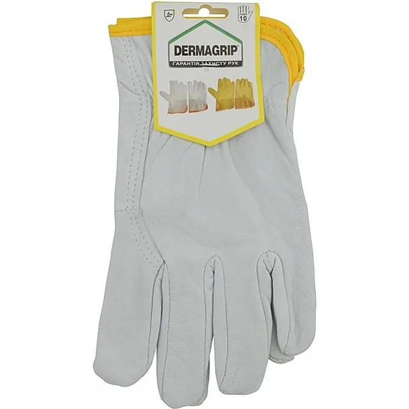 Рукавички робочі Dermagrip (шкірзам) 10×26 см сірі