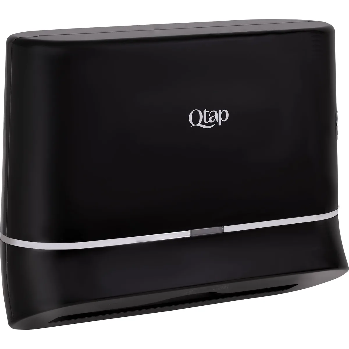 Тримач для паперових рушників Qtap Pohodli DR600BP, чорний 36771