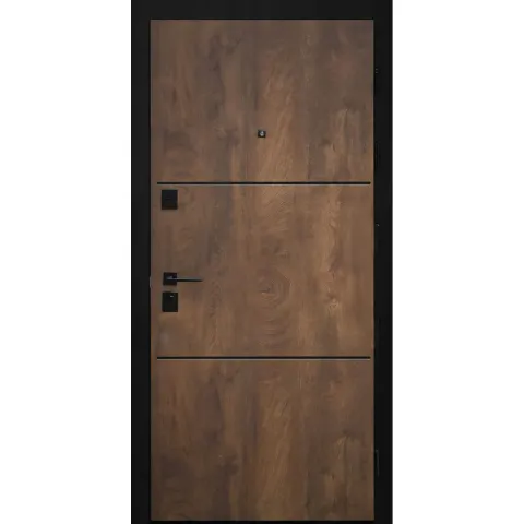 Двері HYGGE Apart 100 960 R Land Спил коньячний/спил коньячний/Ручка Comit чорна