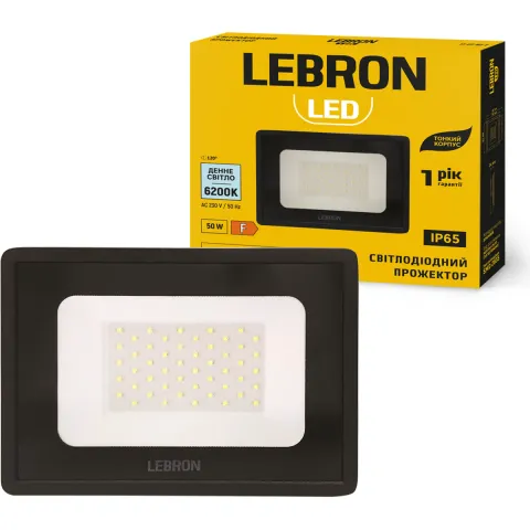 LED прожектор LEBRON LF.50w.6000K,4250Lm,185-240V