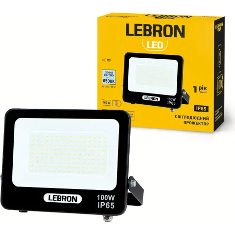 LED прожектор LEBRON L-LF, 100W, 6500K, 10000Lm, 220V