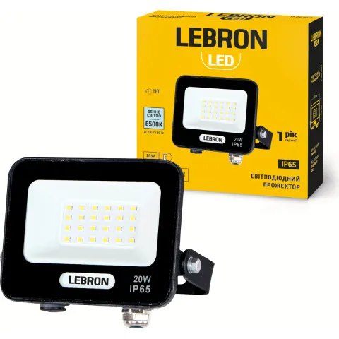 LED прожектор LEBRON L-LF-2065 20W 6500K IP65 230V