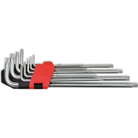 Набір ключів TORX подовжених Cr-V, 9 шт, Т10-Т50 49-141