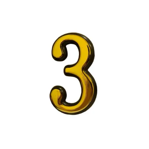 Номерок дверний пластиковий №3 малий 18503