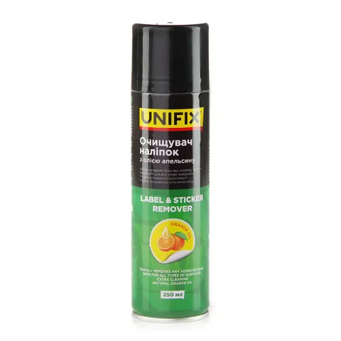 Очищувач наліпок UNIFIX з олією апельсину, 250 мл