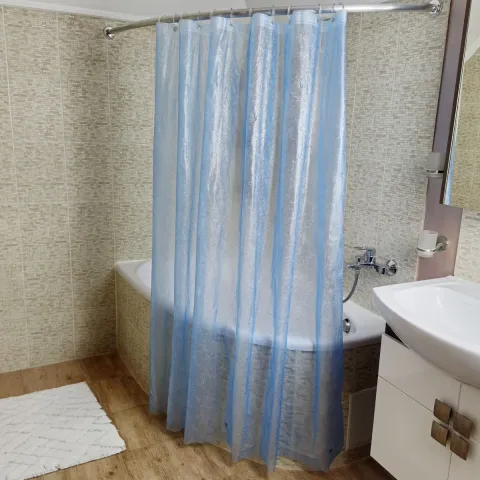 Шторка для душу PEVA блакитна 180×180+12 кілець 1000009541