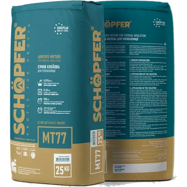 Суміш SCHOPFER МТ-77 для приклеювання теплоізоляції, 25 кг